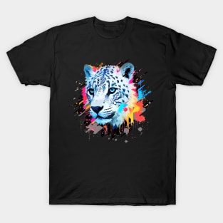 Snow Leopard Animal Freedom World Wildlife Wonder Abstract T-Shirt